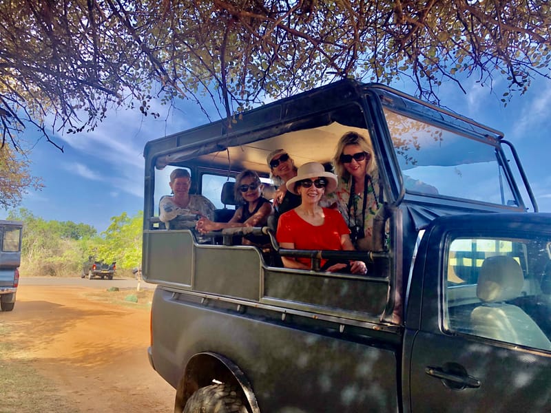 Alinda R and her travel companions enjoy their Yala National Park safari