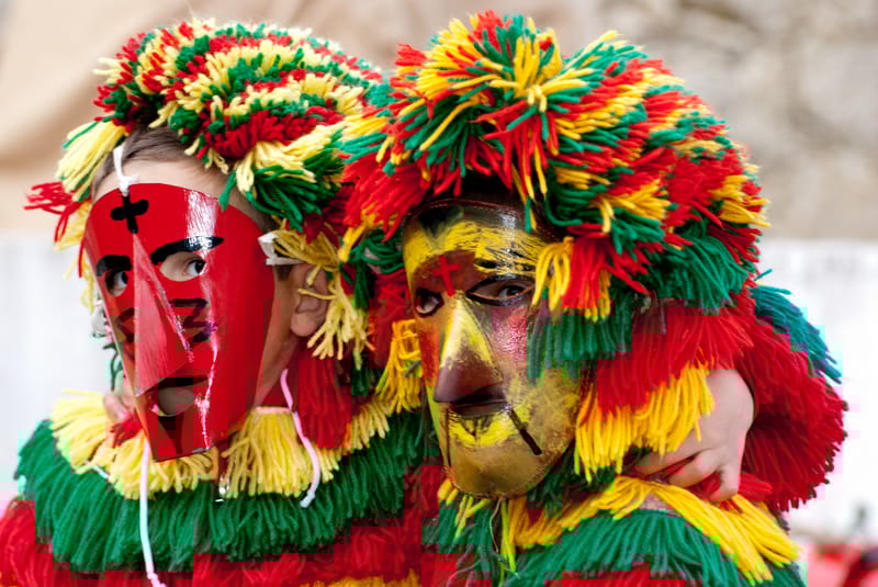 Traditional Iberian masks in Lisbon.&nbsp;