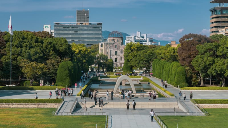 Hiroshima Peace Memorial Park, one of the city&rsquo;s most visited memorial sites