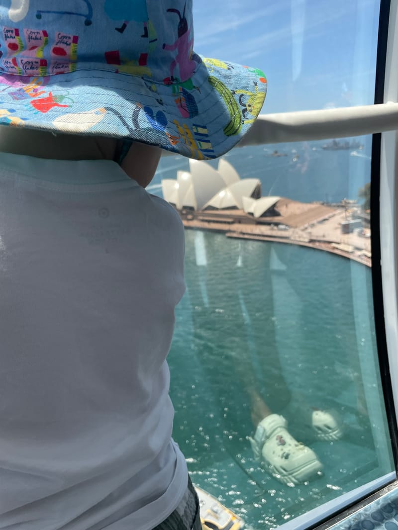 George enjoying the view of The Sydney Opera House