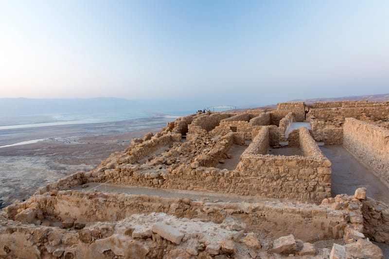The historic fortress of Masada in the Southern District of Israel.