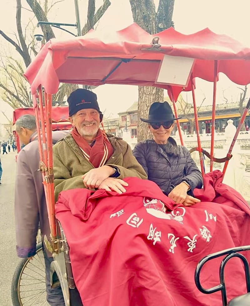 Karl P and his travel companion enjoy a hutong tour on their China Uncovered tour