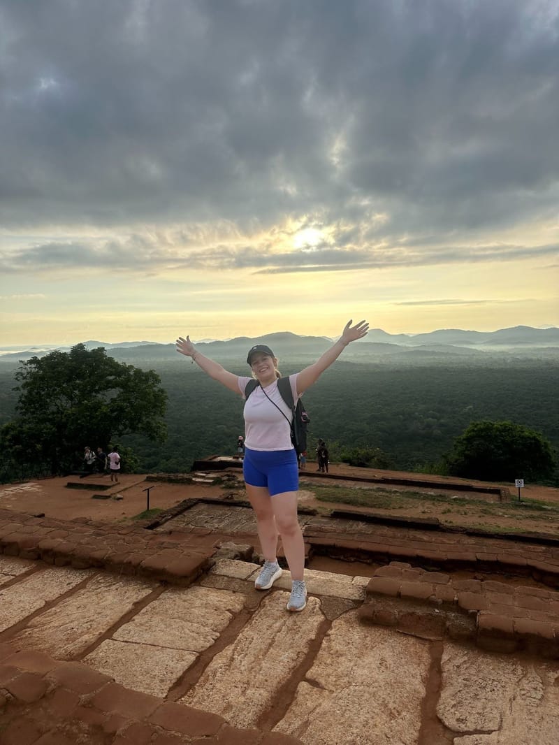 After 1200 steps and 35 degree heat, I made it to the top of Sigiriya Rock.