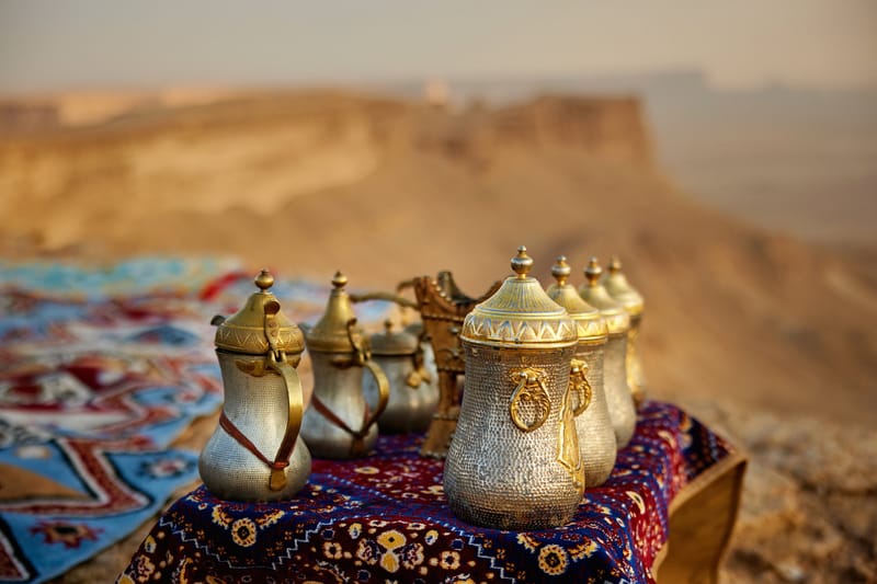 Traditional Arabic coffee is more than coffee; it reflects of the hospitality and culture of Saudi Arabia