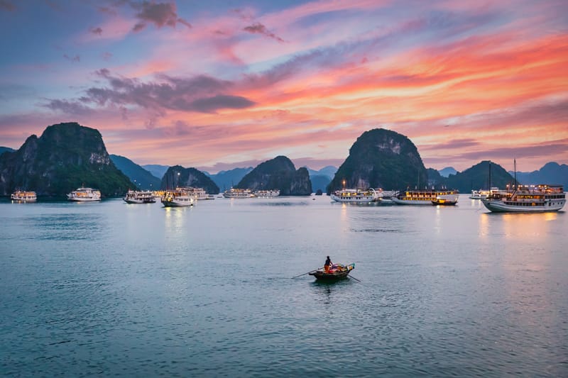Ha Long Bay's 1,600 limestone karst islands are at their most atmospheric in April, before the peak-season crowds arrive.